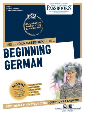 cover image of BEGINNING GERMAN